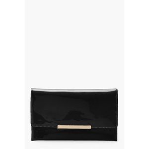 NWOT Black Patent Envelope Clutch